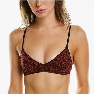 DKNY Mesh Bralette bra Red Snake